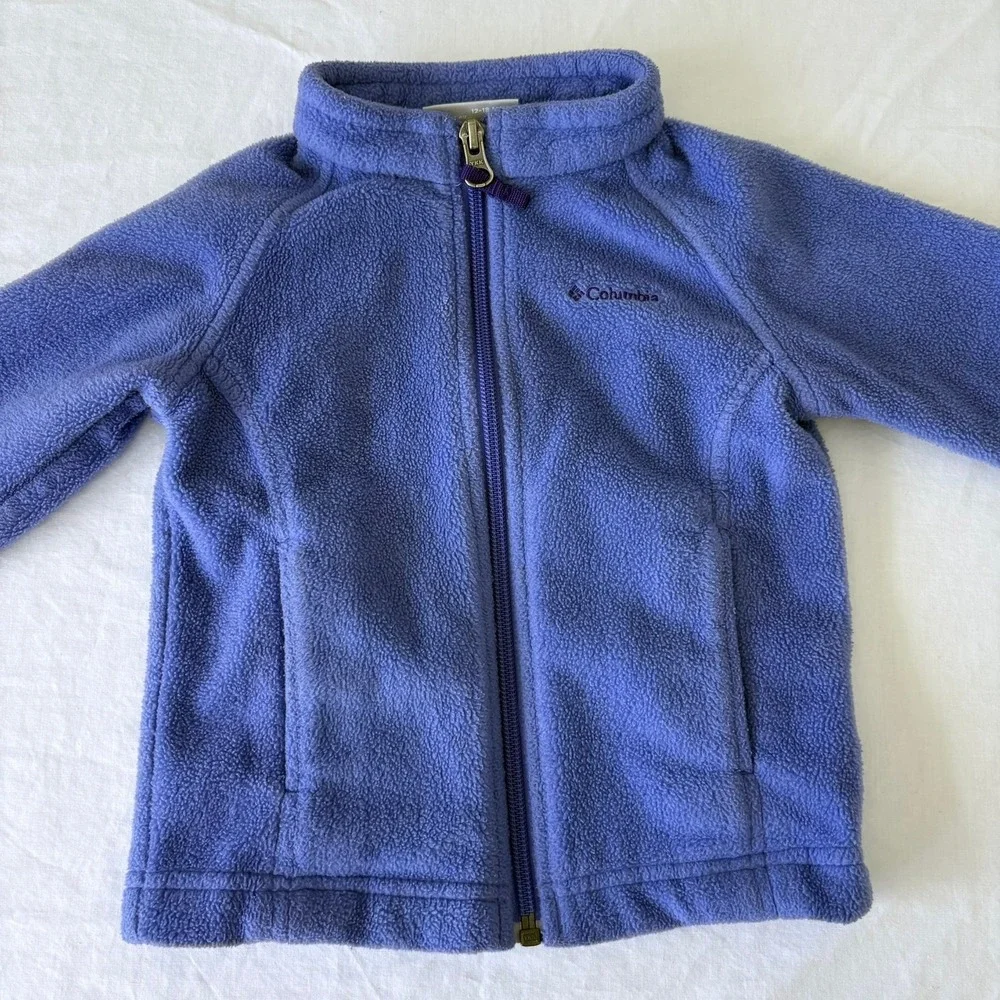 Columbia Benton Springs Full Zip Fleece Jacket Blue 12-18 Months Baby Toddler
